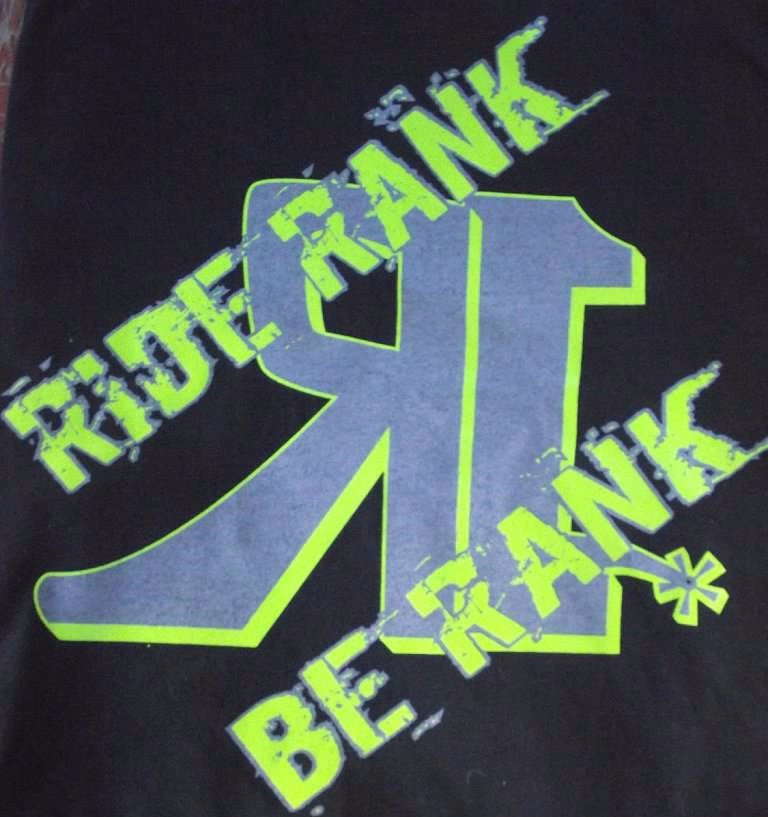 Black and Lime Green Ride Rank Be Rank (S007)